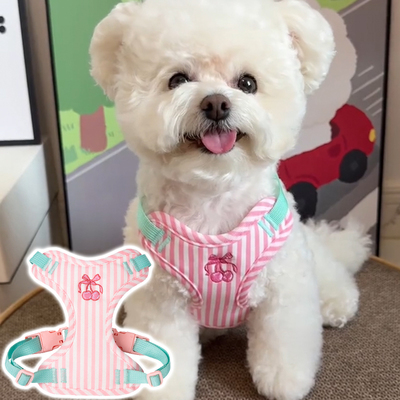 小狗狗牵引绳小型犬背心式比熊泰迪博美宠物胸背带防挣脱遛狗绳子
