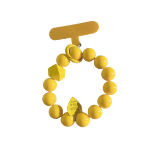 日韩ins黄色珠珠挂坠手机壳短款小挂件少女心学生妹背包挂饰品可爱手腕带含夹片手机配件链条相机CCD小礼物53