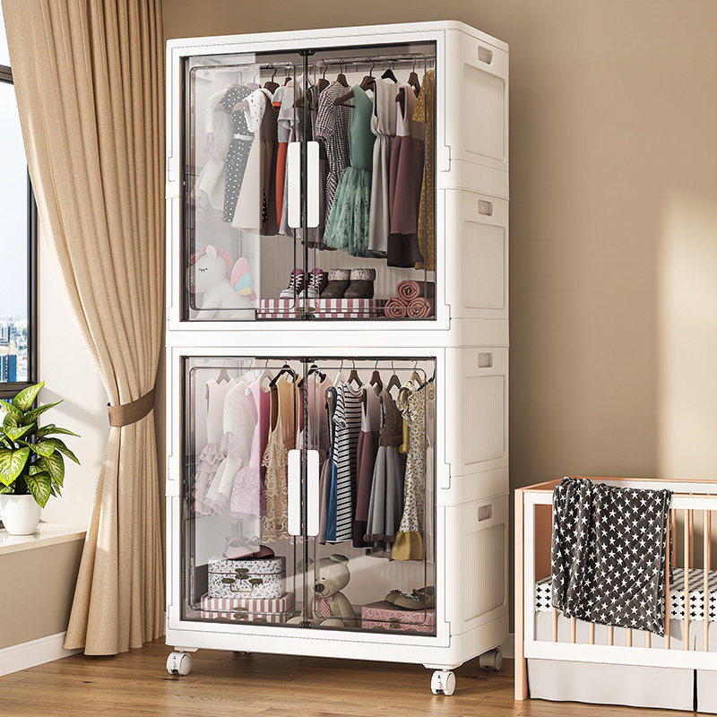 新疆西藏包邮透明灰加厚可折叠简易衣柜 出租房适用小户型塑胶衣,住宅家具,独立衣柜,淘宝优惠券,粉丝福利购,淘宝优惠卷