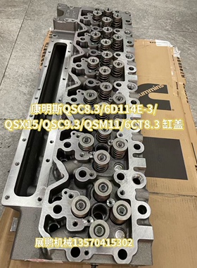 康明斯QSC9.3/QSC8.3/6D114电喷发动机配件缸盖四配套