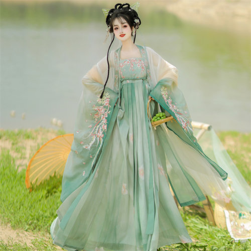 赏花赋|诃子裙汉服仙气唐制古装