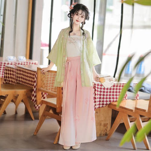 宋制汉服女改良日常通勤宋裤套装