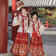 明制儿童汉服女童2025新款 加厚新年拜年服马面裙母女亲子古装