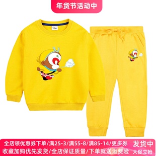 男童长袖套装孙悟空衣服童装春装儿童春季薄款纯棉卫衣齐天大圣潮