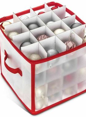 64 Baubles Storage Box With Lid Christmas Xmas ree Decoratio
