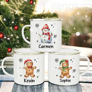 Personlized Cookie Snowman with Name Mug Hot Cocoa Chocolate