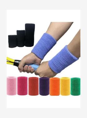 2 Pcs Towel Sports Wristbands Tennis Sweat Bands Wrist Guard