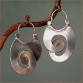 Curl Jewelry Metal Earrings Gypsy Women Hoop for Tribal