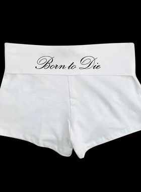 Grunge Gothic High sreet Y2K Shorts Harajuku Letter Print Fa