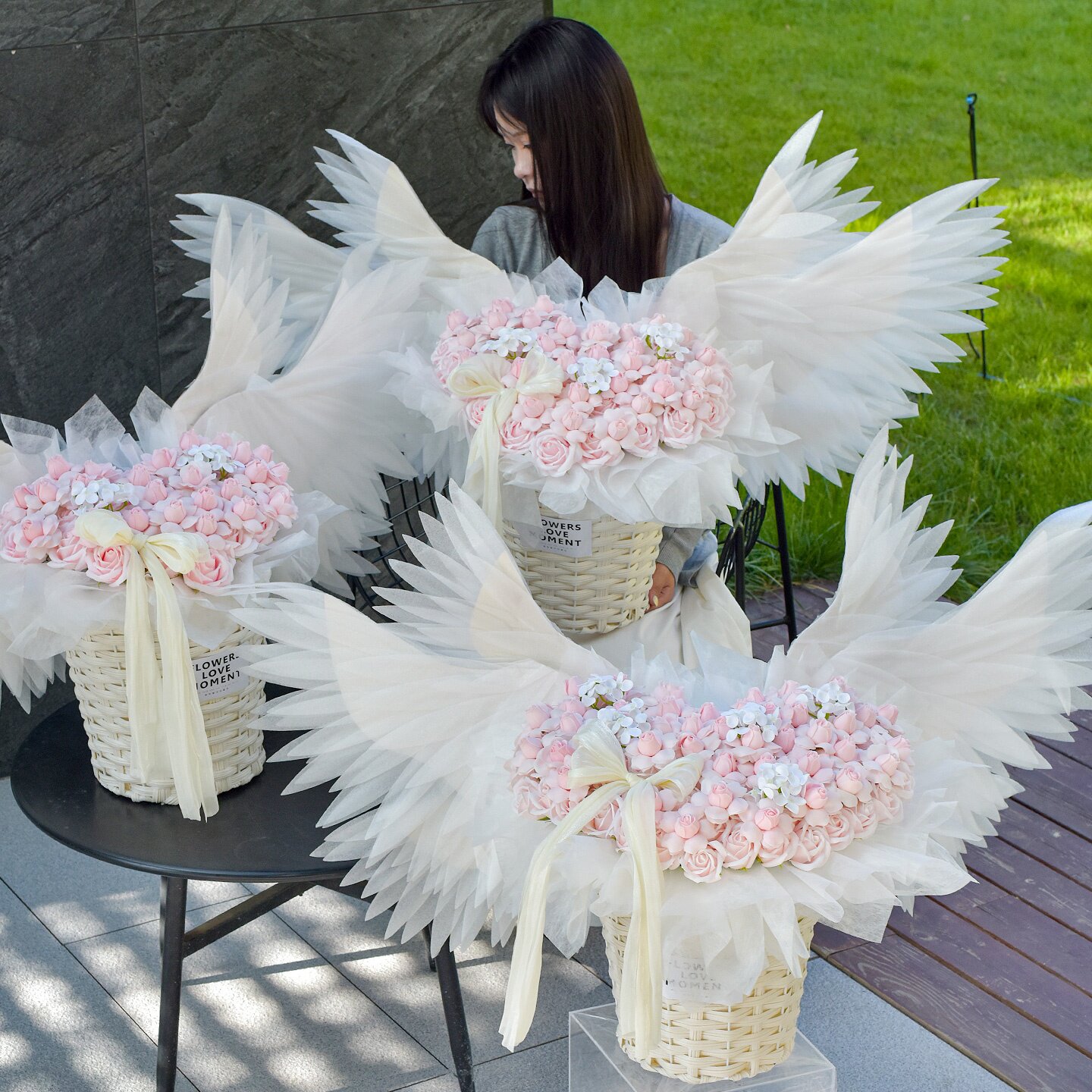 永生花天使之翼花束情人节玫瑰花仙子之吻生日礼物告白送女友闺蜜