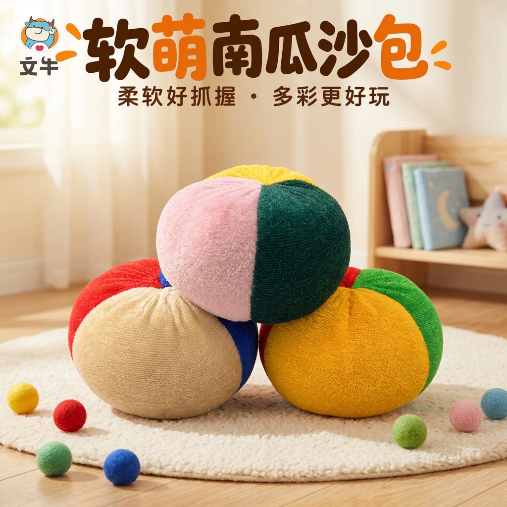 南瓜沙包儿童小学生专用幼儿园加厚扔丢沙袋投掷游戏道具手工玩具