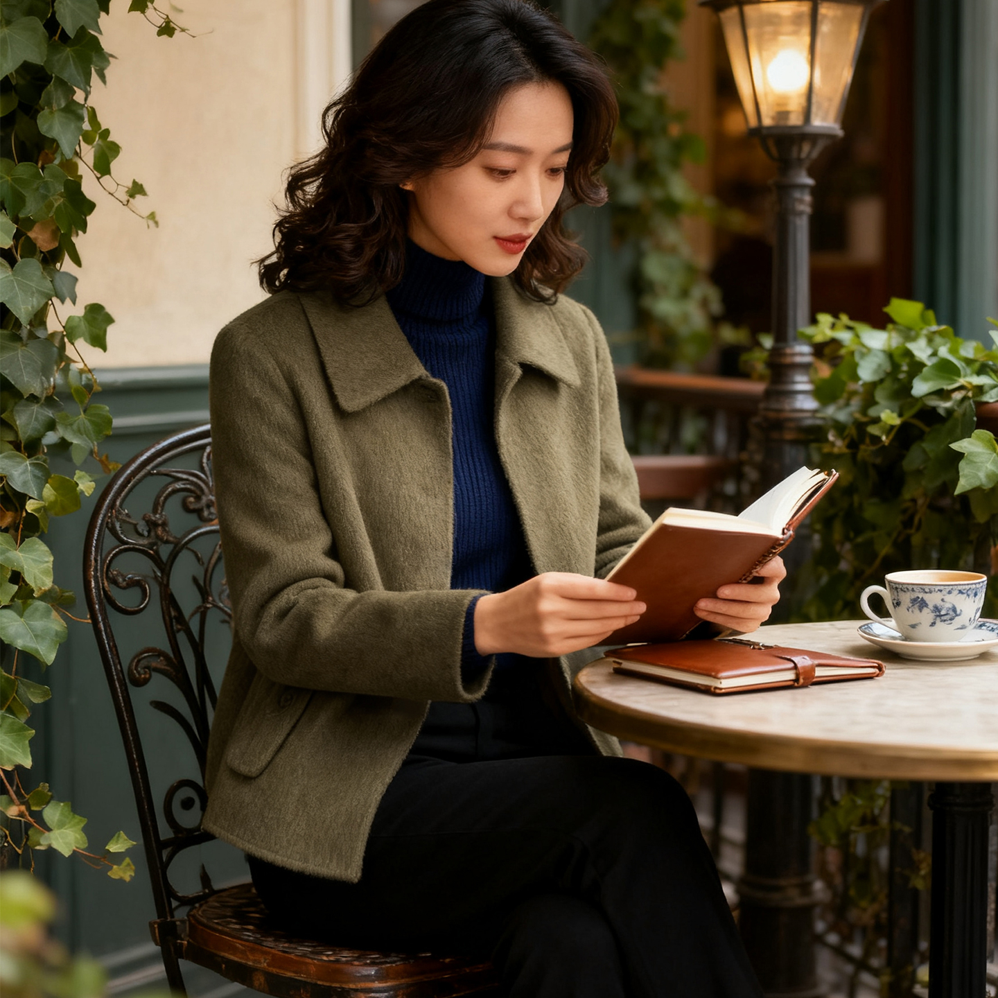 轻奢高级感短款双面呢羊毛呢大衣