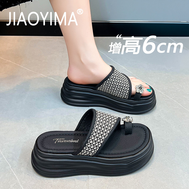 厚底拖鞋女2026新款夏季配裙子时尚百搭巨好看增高软底沙滩凉拖鞋