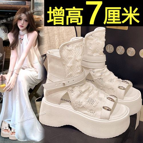 厚底增高罗马凉靴百搭时尚凉鞋