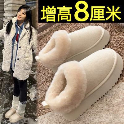 加厚保暖厚底棉鞋内增高雪地靴