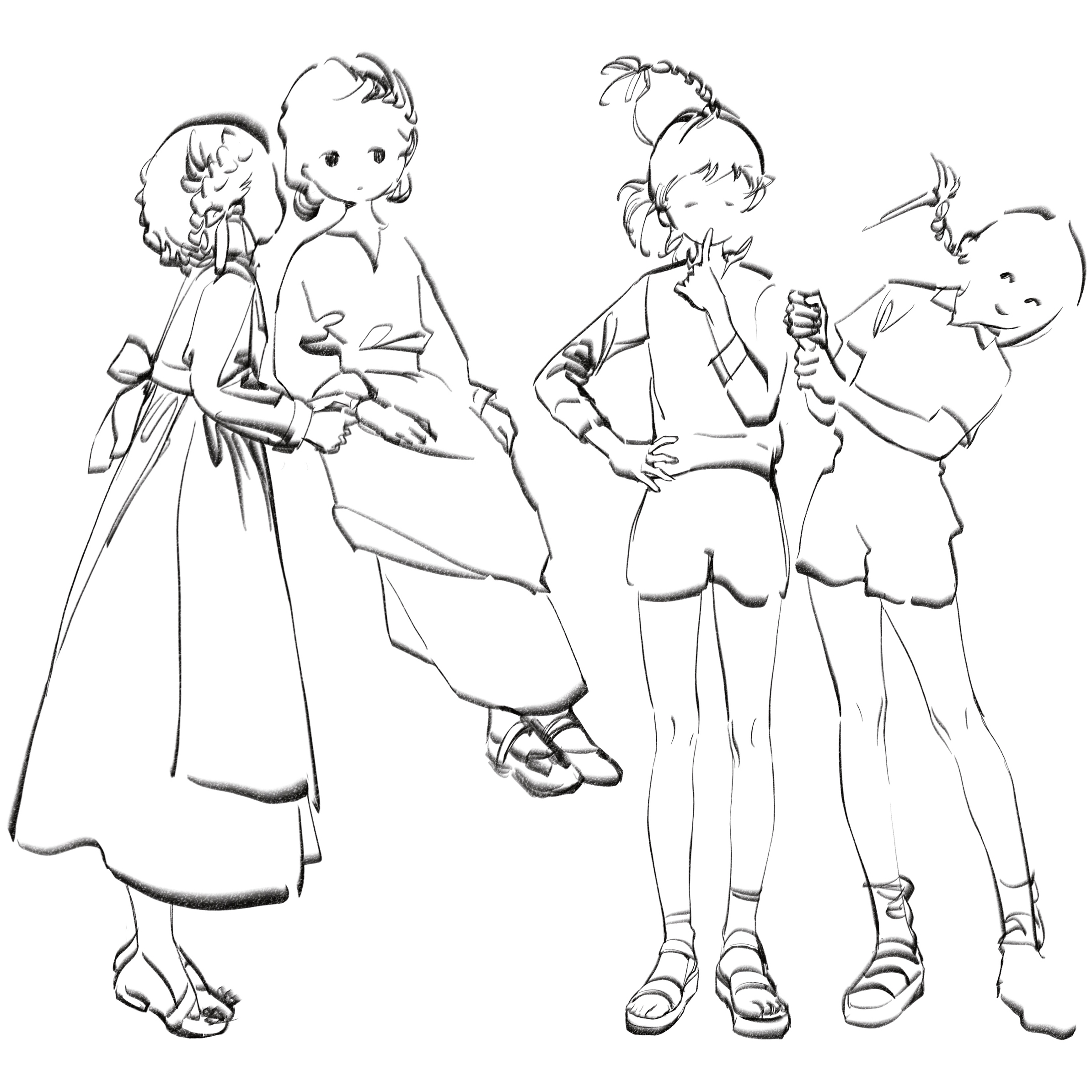 【procreate笔刷】铅笔炭笔丝滑速写勾线共40款kyd自制ipad绘画