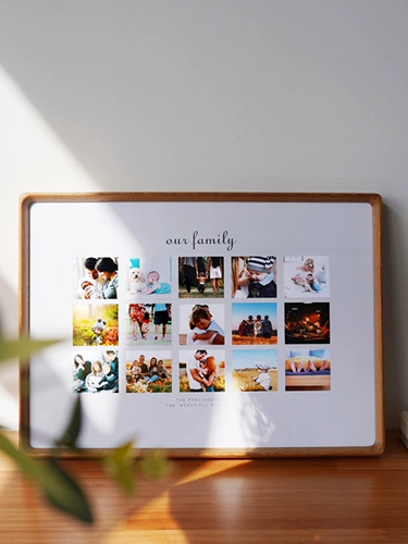 Фоторамка, настенная фотография на день матери из натурального дерева, 12 мес., делается под заказ, изысканный стиль, подарок на день рождения