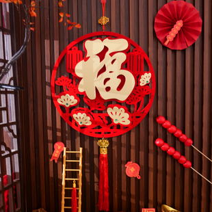 新年超大挂件店铺超市酒店元旦马年装饰用品玄关挂饰2026过年布置