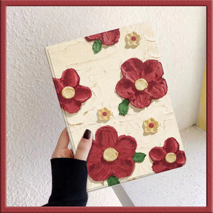 红山茶花适用苹果平板ipad8保护套2022pro11英寸带笔槽迷你电脑壳air5/4/3三折防摔10.9磁吸第七八九十代气质