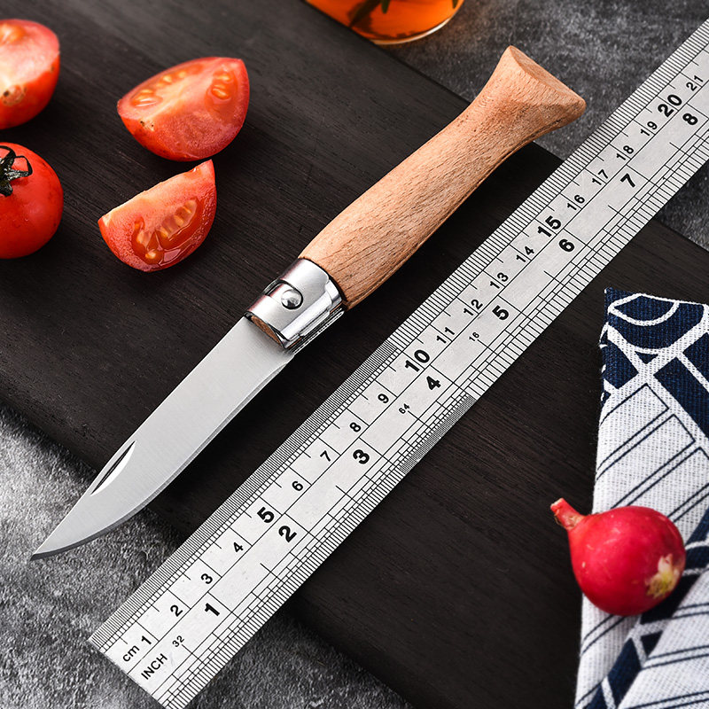 op 欧皮 法国榉木 8号不锈钢同款户外折刀露营便携随身瓜果削皮刀,厨房/烹饪用具,蔬果刨丝器/瓜果刀,淘宝优惠券,粉丝福利购,淘宝优惠卷