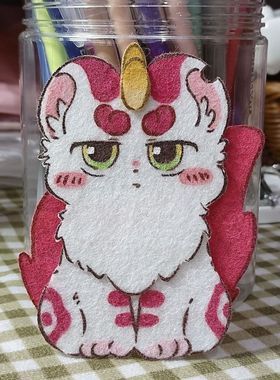 有兽焉蓝色天禄皮皮不织布同人钥匙扣高颜值书包装饰送礼物挂件