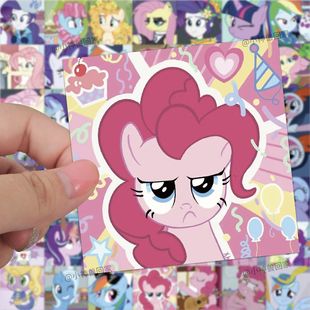 160张小马宝莉贴纸可爱碧琪紫悦珍奇周边手账手机壳装饰防水贴画