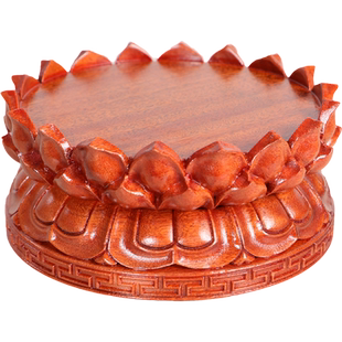 花梨木整雕莲花底座佛像菩萨琉璃灯观音如来弥勒佛宝座实木须弥座