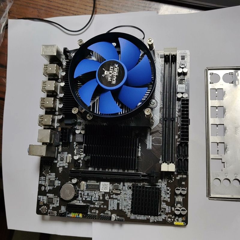 x58主板 带x5670u 如图元 带挡板 包