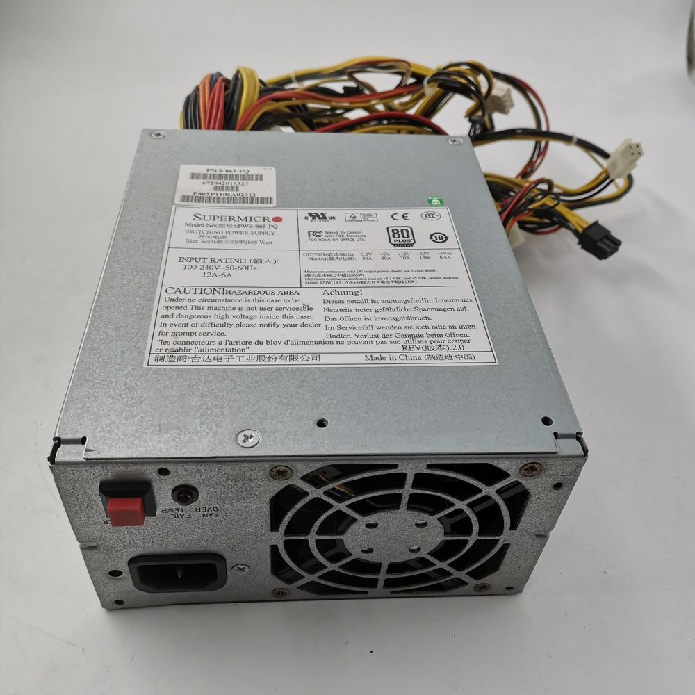 超微 PWS-865-PQ 865W 塔式工作站电源 静音电