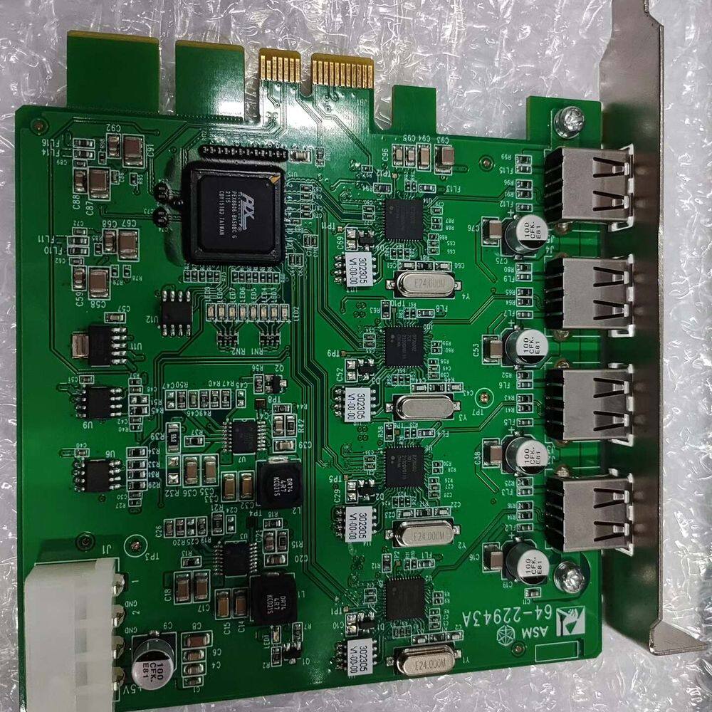 ASM USB2.0控制器PCIe卡 四口扩展 适合