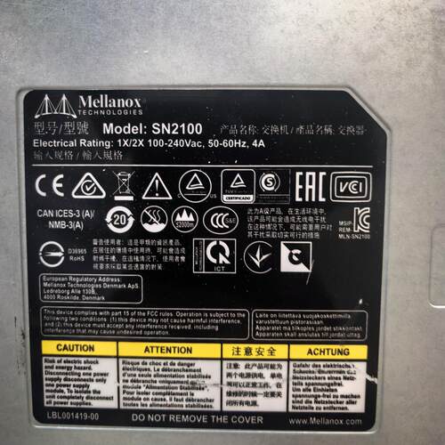 Mellanox SN2100 16端口40GbE/100g