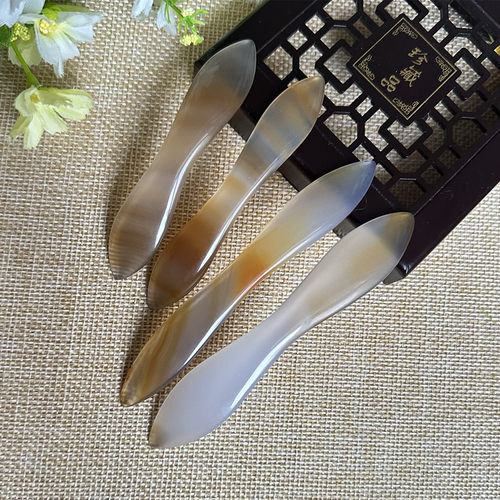 超级好用的可直接盘发玛瑙发簪子