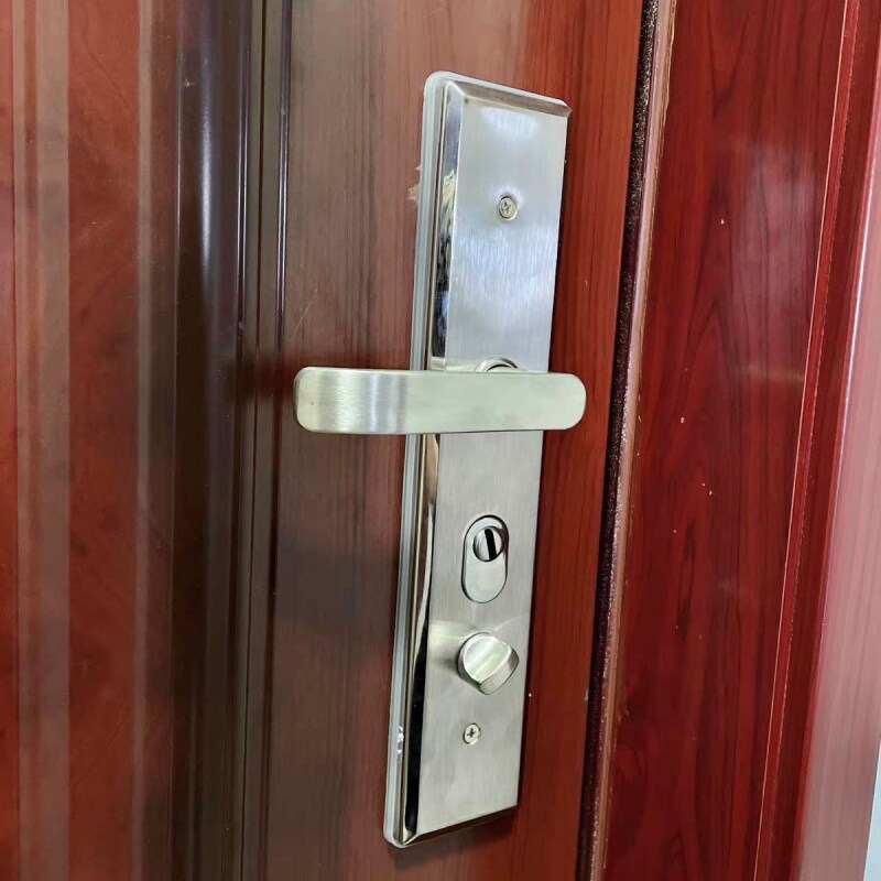 入户门锁外壳面板防盗门锁手柄门把手机械锁老式通用型家用大门锁图片