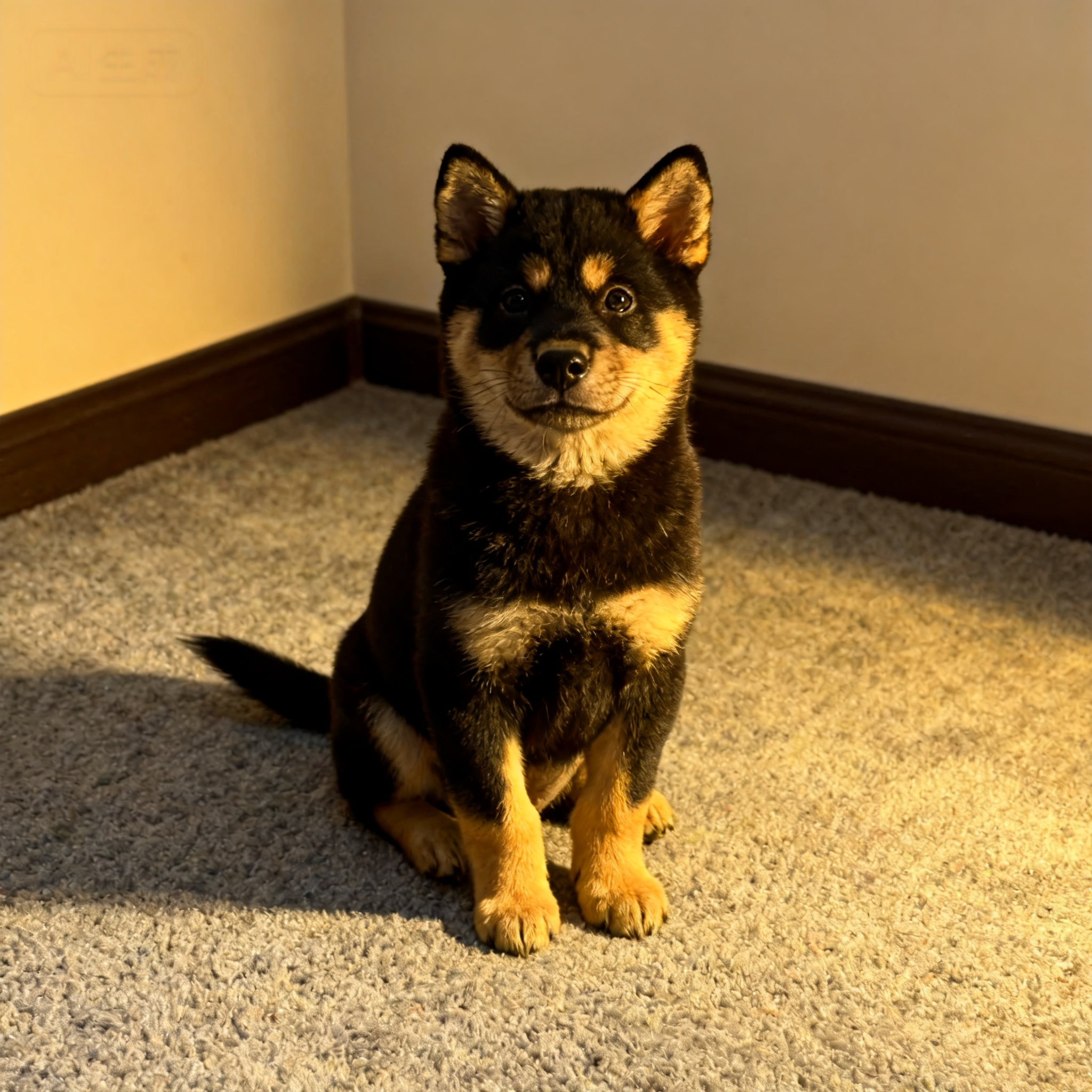 四眼铁包金中华田园活泼看家护院