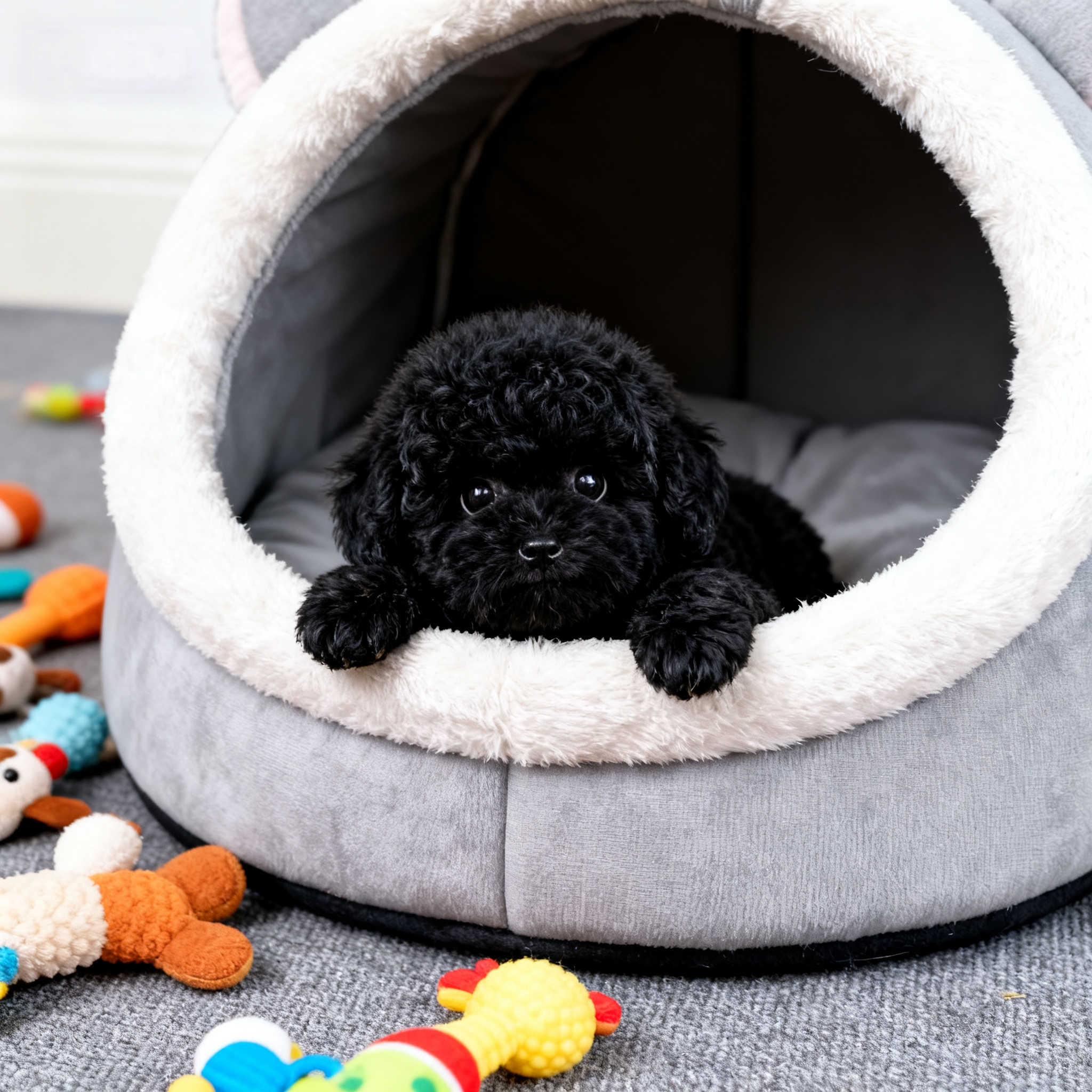 泰迪幼犬超萌活物黑小体活泼宠物