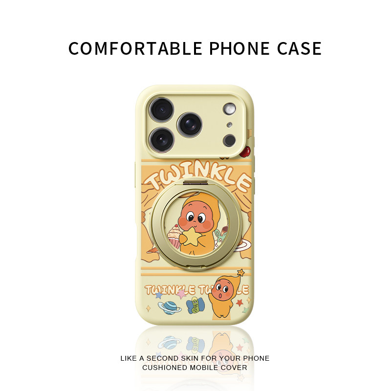 舞台星星人适用苹果17promax手机壳新款iphone16pro镜头全包15液态硅胶软壳防摔保护套360°旋转磁吸支点壳女