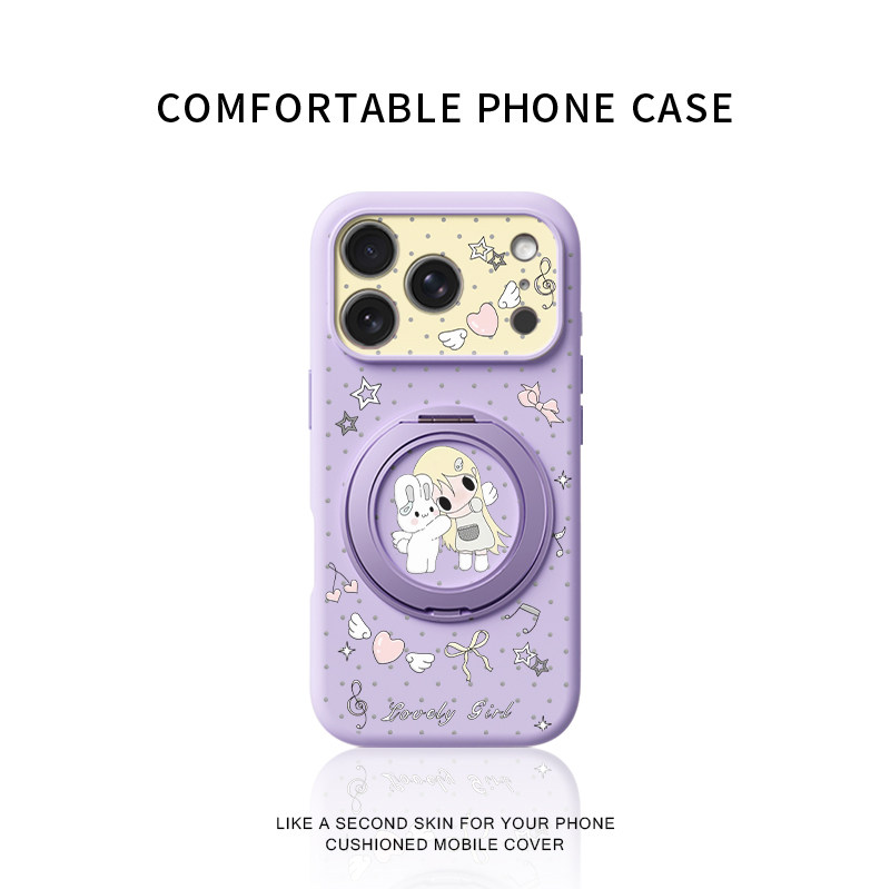 兔子野有上秋适用苹果17promax手机壳新款iphone16pro镜头全包15液态硅胶软壳防摔保护套360°旋转支点壳女14