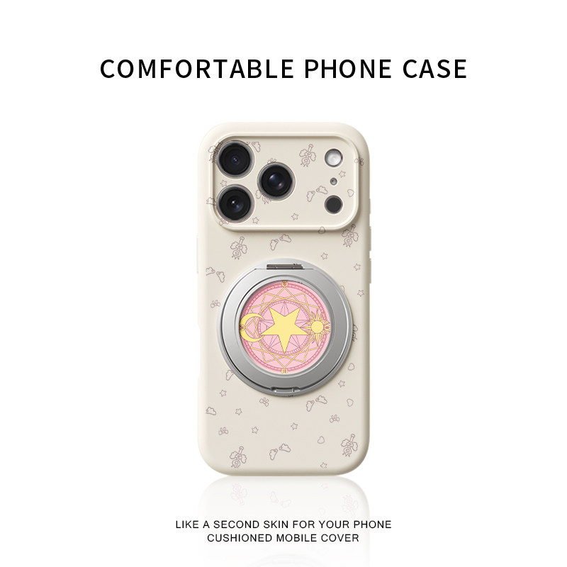美少女战士星星法阵适用苹果17promax手机壳新款iphone16pro镜头全包15液态硅胶防摔软壳360°旋转支点壳女14