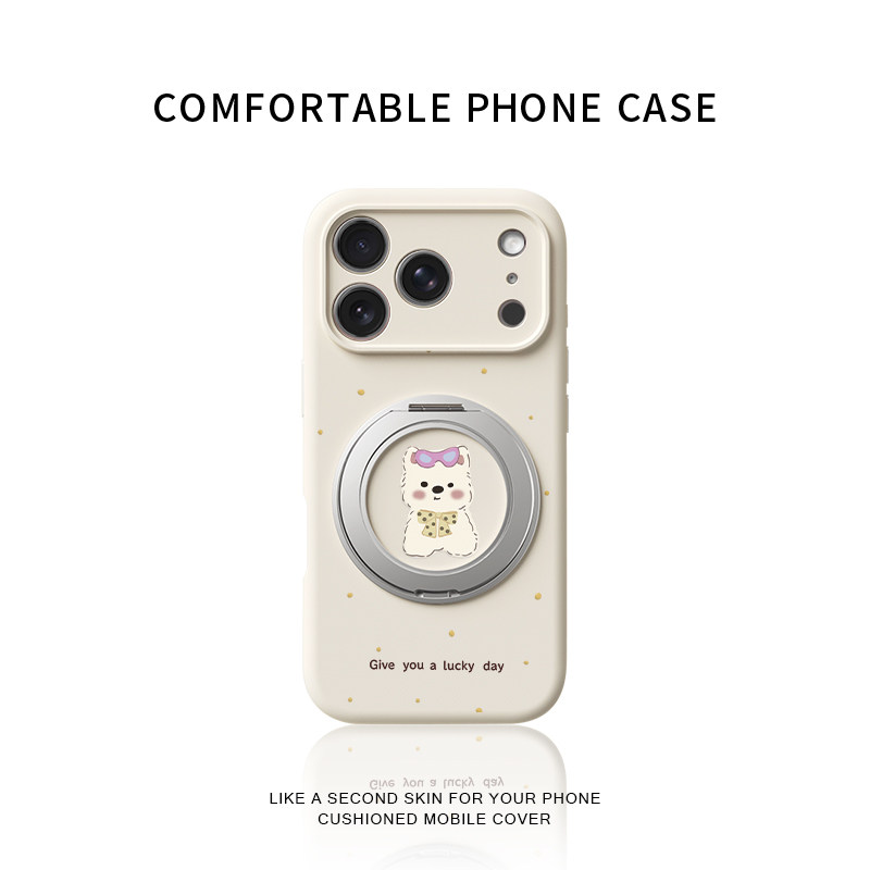 墨镜西高地适用苹果17promax手机壳新款iphone16pro女款15卡通14镜头全包防摔液态硅胶软壳360旋转支架保护套