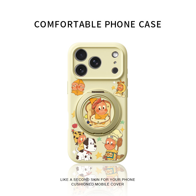 面包星星人适用苹果17promax手机壳新款iphone16pro镜头全包15液态硅胶软壳防摔保护套360°旋转磁吸支点壳女