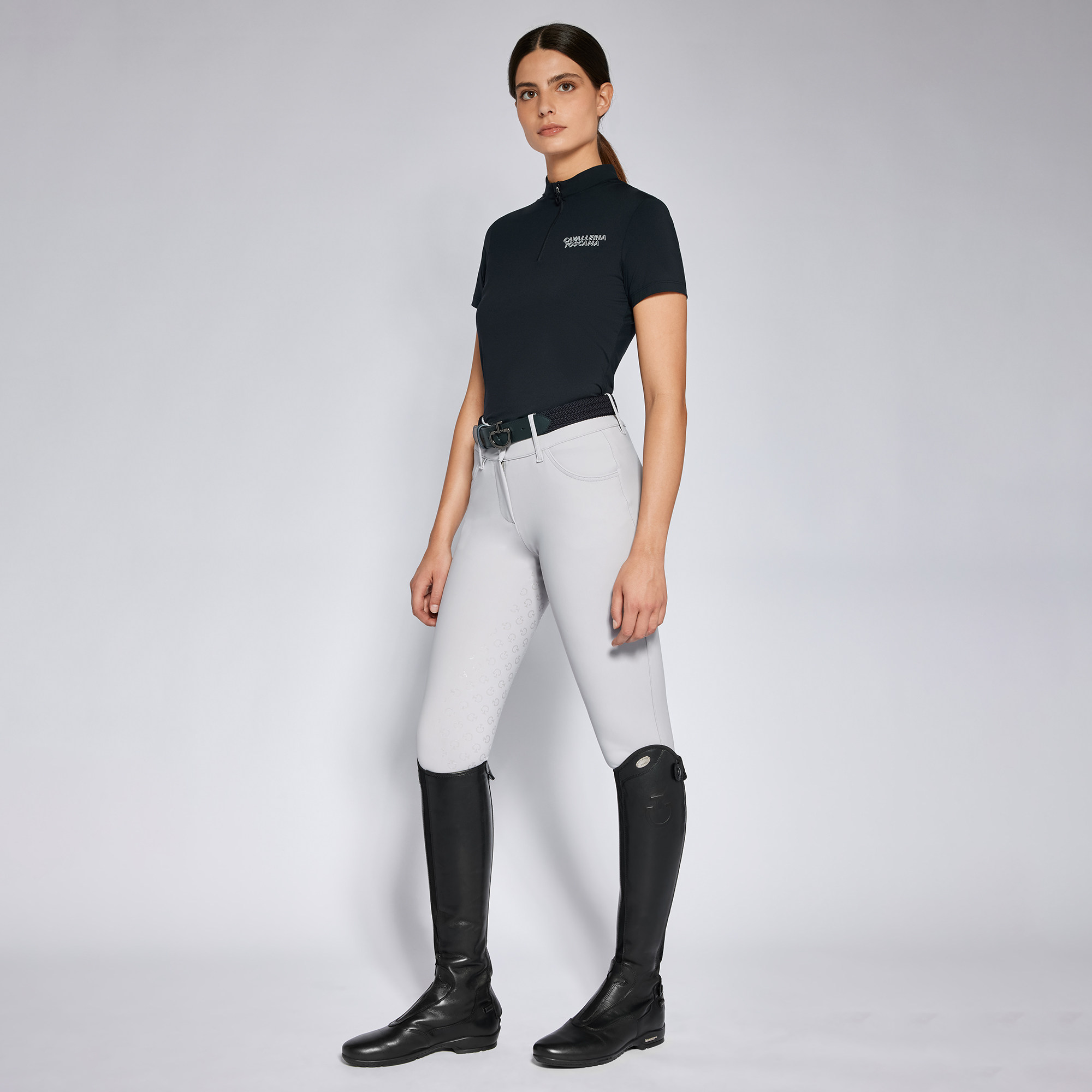 CT 马术短袖骑马训练上衣Jersey S/S Training Zip Polo图片