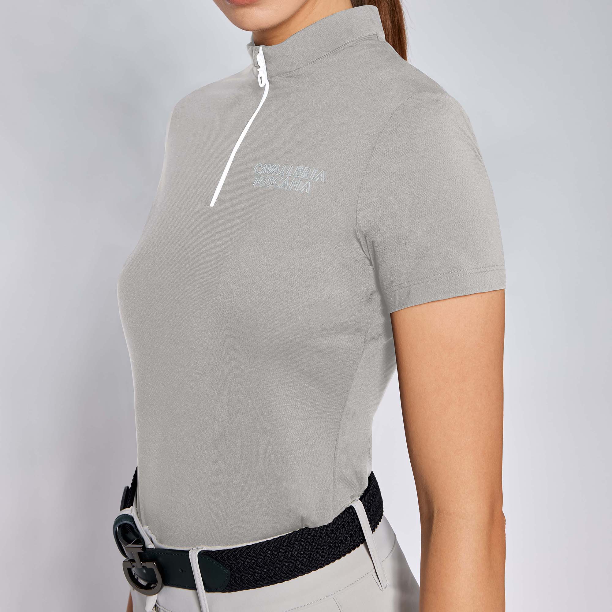 CT 新款马术骑马训练短袖上衣 Jersey S/S Training Zip Polo图片