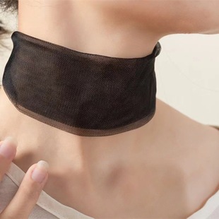 颈部防晒脖套女士洋气脖子遮疤蕾丝假领子装饰围脖遮颈纹护颈颈带