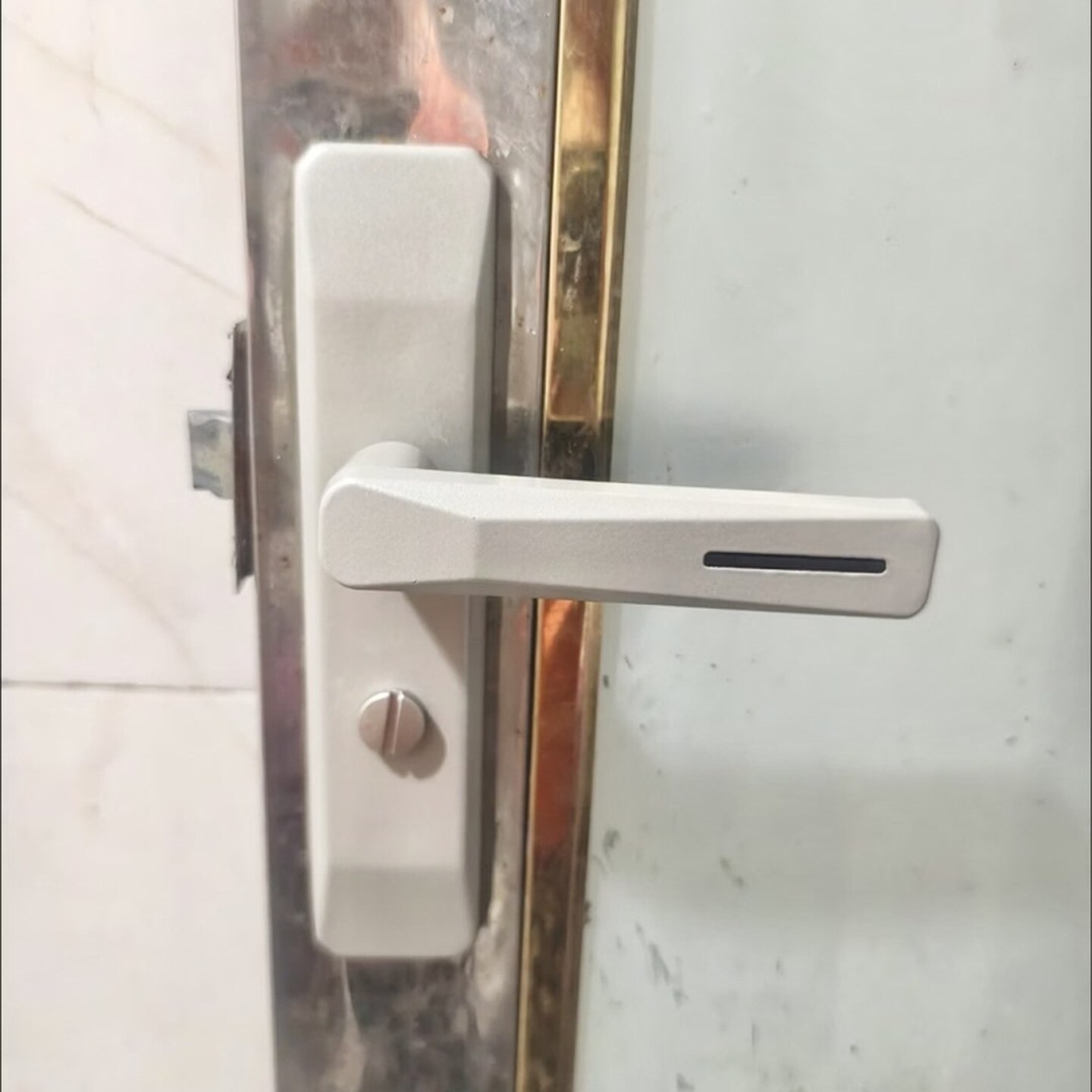 厕所门锁厨房卫生门无钥匙洗手间门门把手加厚洗澡配件铝合金门图片