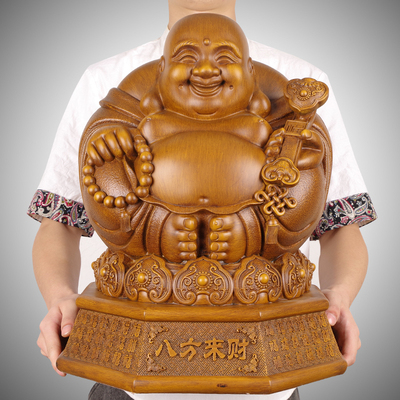 招财弥勒佛摆件客厅家居乔迁八方来财大肚佛供奉佛像财神笑佛菩萨
