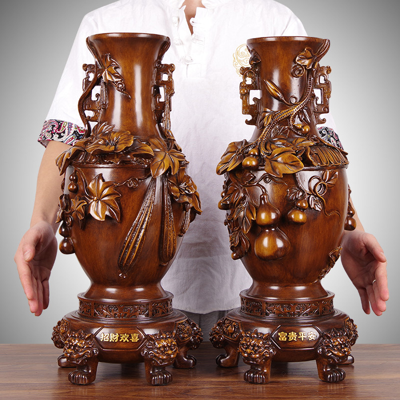 花瓶客厅摆件落地办公室酒店大厅前台中式家居电视柜乔迁礼品装饰,家居饰品,装饰摆件,淘宝优惠券,粉丝福利购,淘宝优惠卷