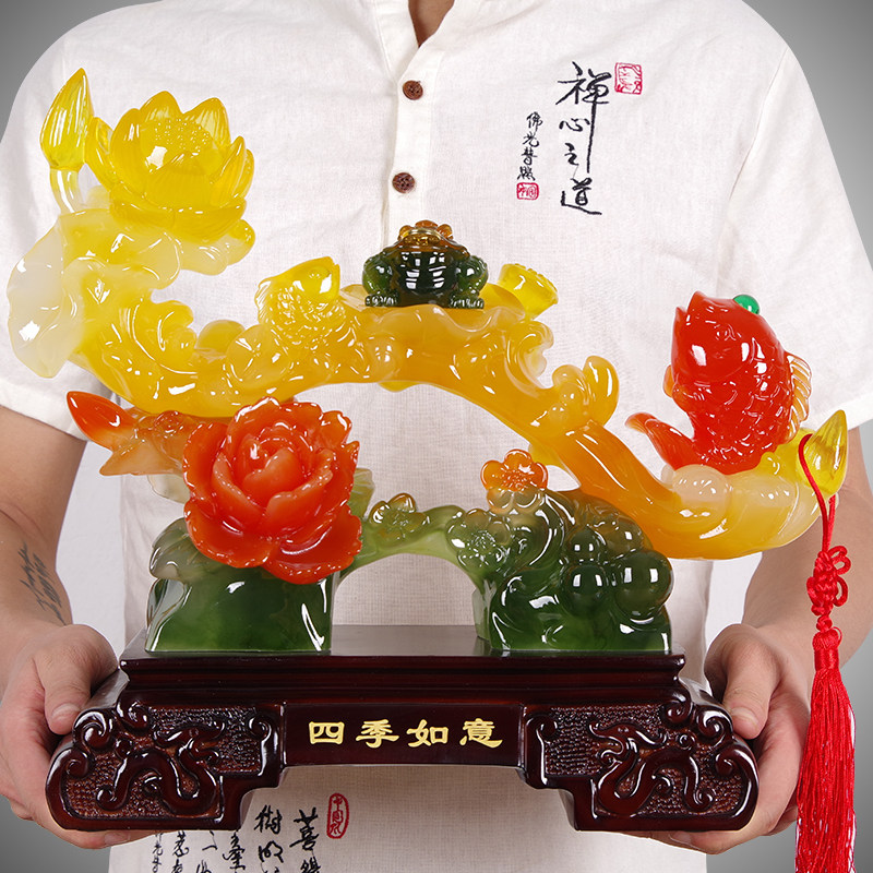 大号如意金蟾摆件四季如意乔迁新居礼品高档办公室桌面酒柜工艺品,家居饰品,装饰摆件,淘宝优惠券,粉丝福利购,淘宝优惠卷
