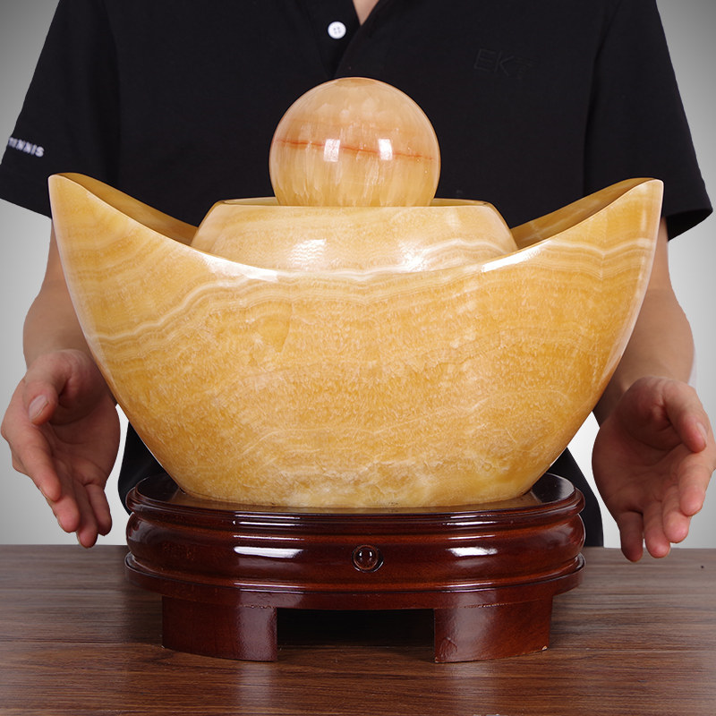 招财进宝转运球老板办公室桌玄关客厅店铺开业送礼装饰品元宝摆件