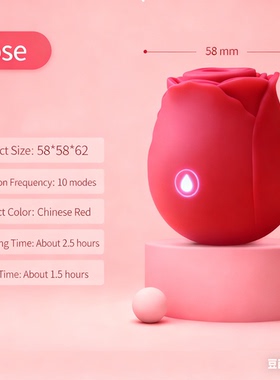 Rose Shape Vagina Sucking Vibrator Intimate Good Nipple Suck