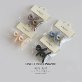 2只装 韩版 简约磨砂色小号抓夹百搭纯色哑光发夹少女侧边发抓发卡